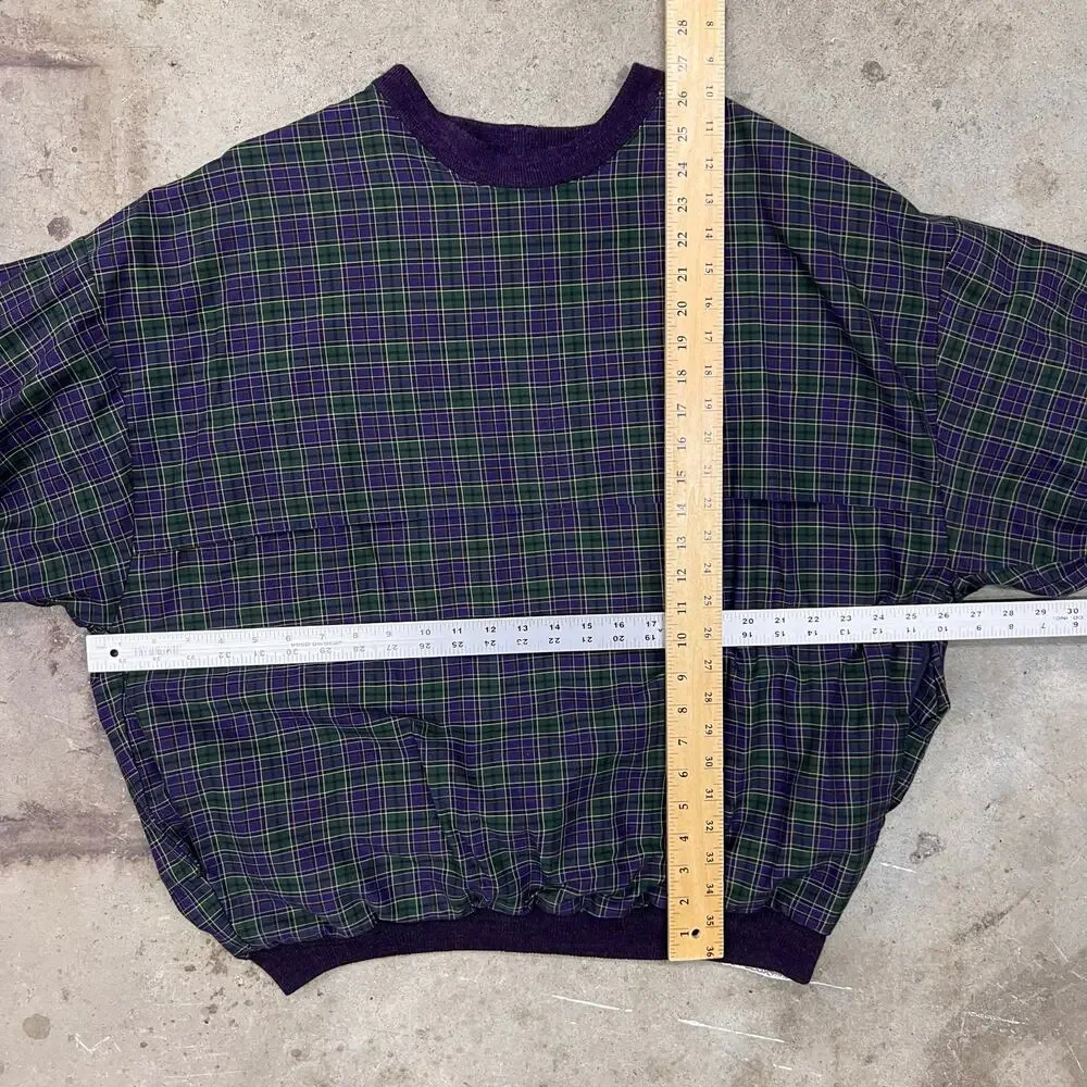 Vintage Sunderland Scotland Weatherbeater Golf Plaid Windbreaker Jacket L